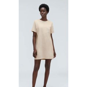EVERLANE The Organic Cotton Weekend Tee Dress BRAZILIAN SAND